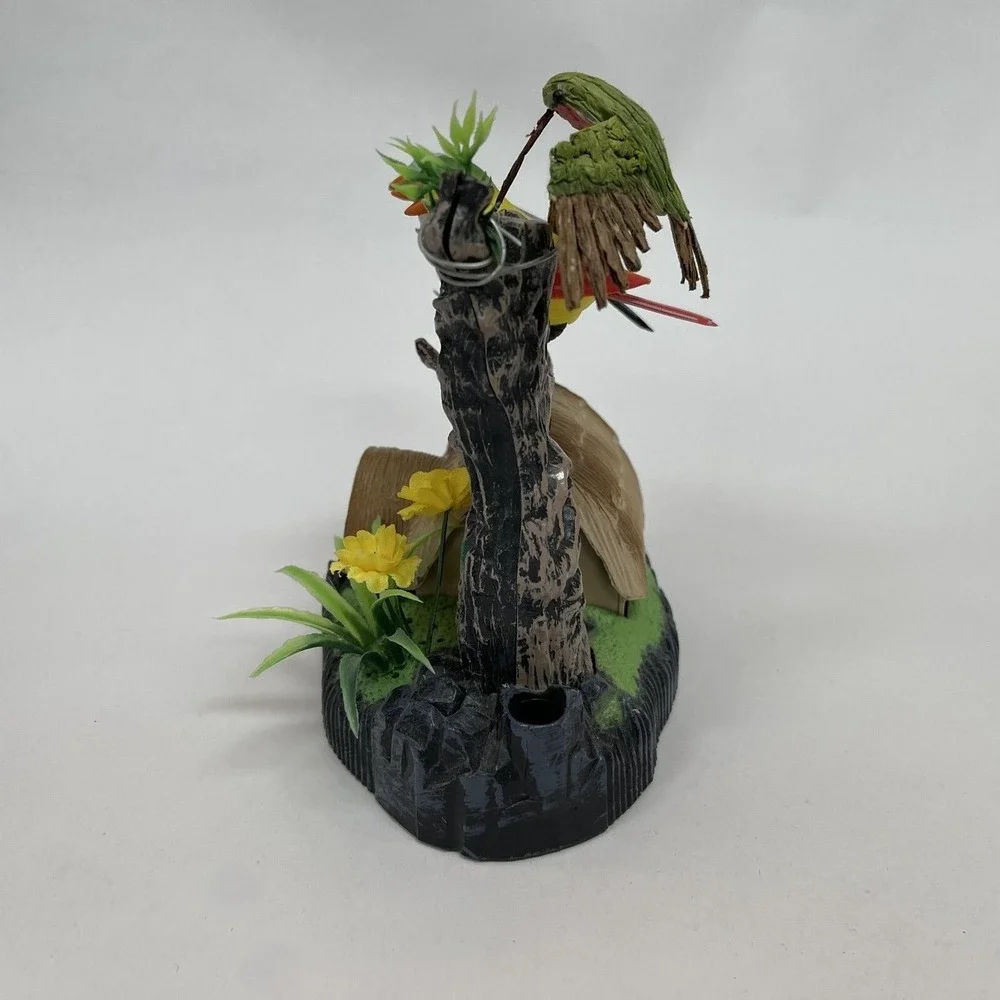 Realistic Talking Birds Battery Operated Pen Holder Desktop Gift 6 1/4